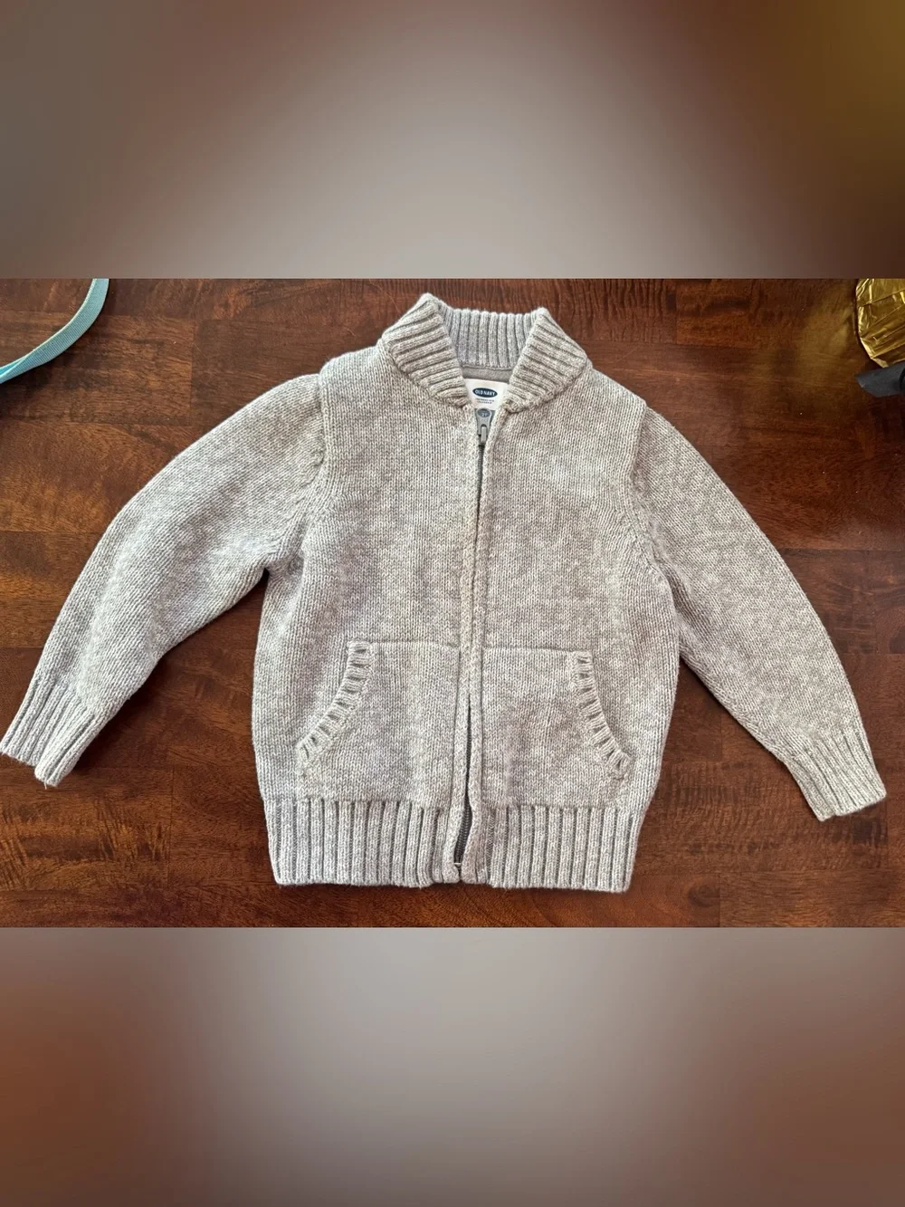 🩶 Old Navy Knit Zip-Up Sweater Jacket 2T Cozy Toddler Cardigan 🍂❄️